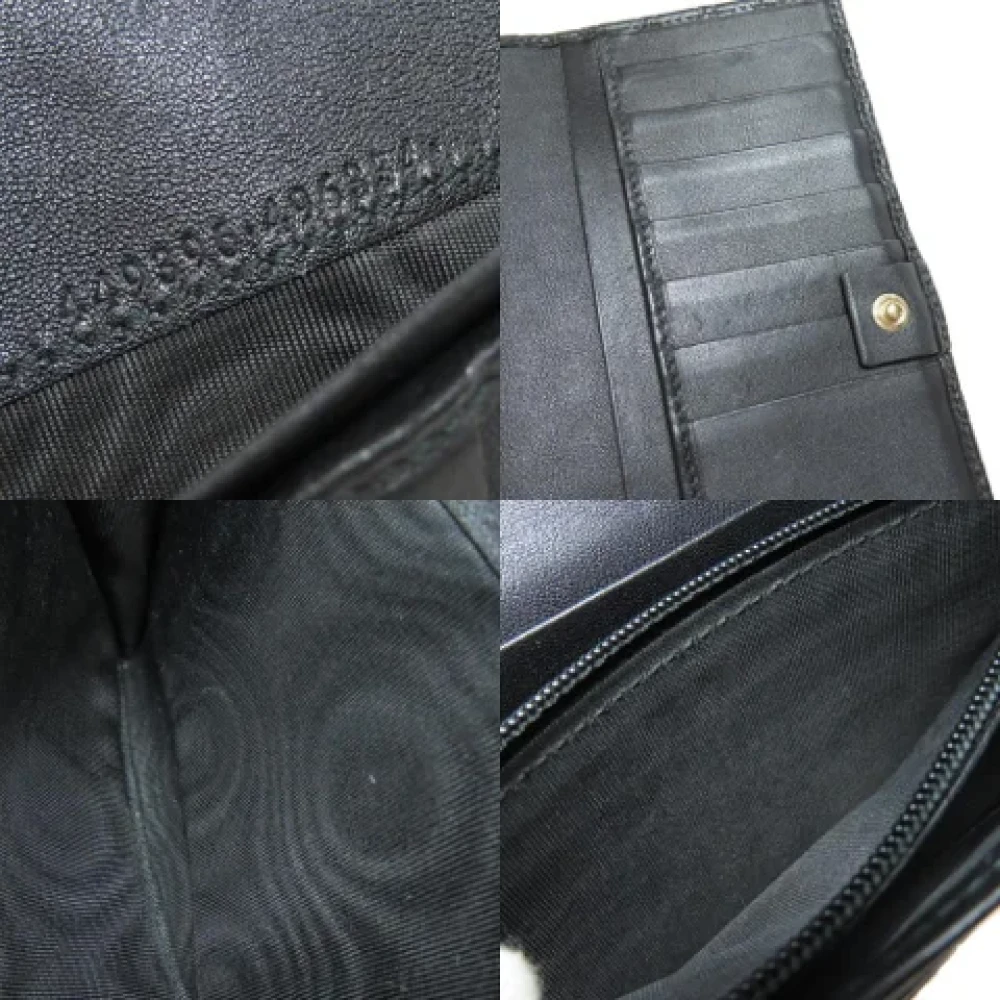 Gucci Vintage Pre-owned Leather wallets Black Dames