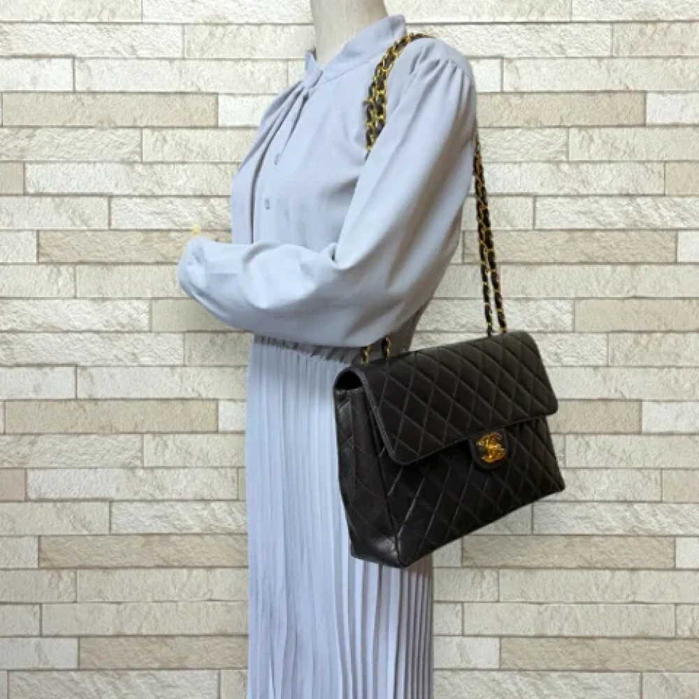 Chanel Vintage Pre-owned Leather shoulder-bags Black Dames