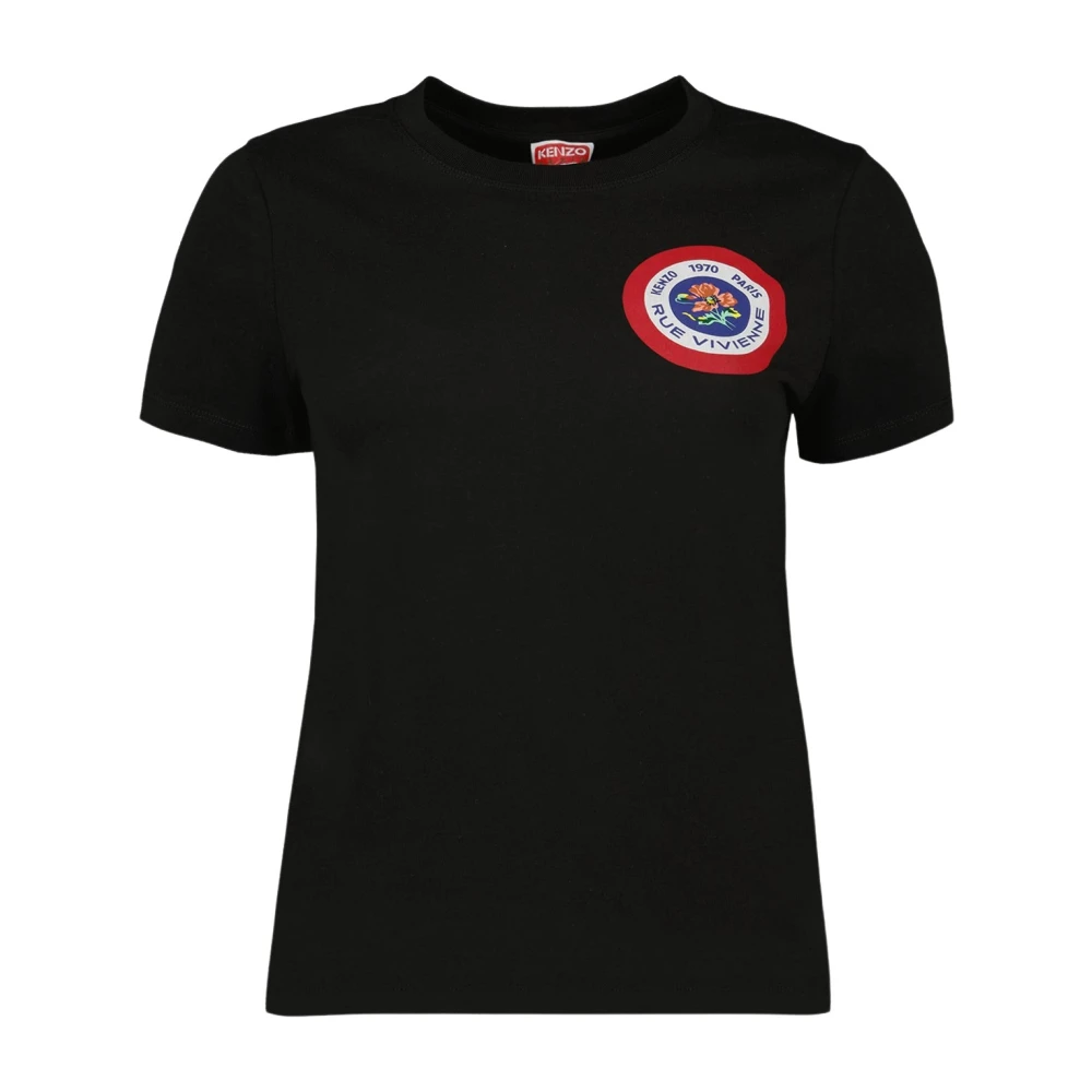 Kenzo Ronde Hals Bedrukt Katoenen T-shirt Black Dames