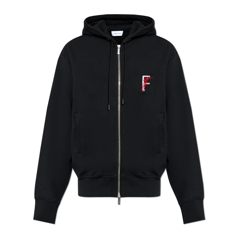 Salvatore Ferragamo Zip-up sweatshirt Black Heren