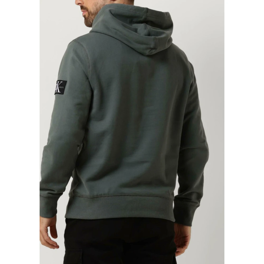 Calvin Klein Heren Badge Hoodie Sweater Gray Heren