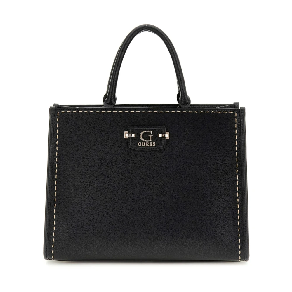 Guess Women's Black Anadela 3 Compartment Satchel Bag