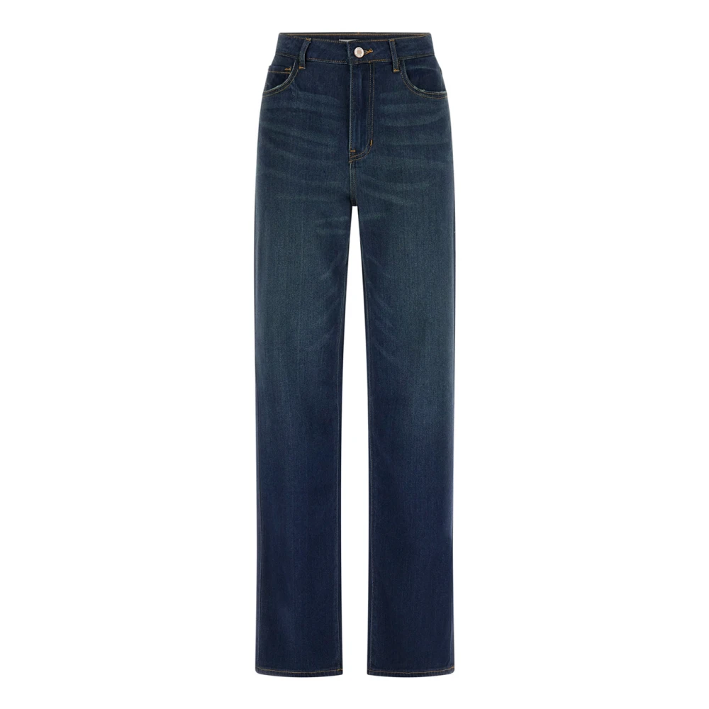 Guess Women's Blue Straight Fit Jeans, W25, Straight High Rise Jeans