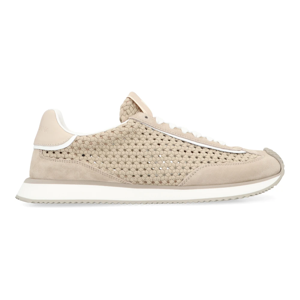 Dolce & Gabbana Low-top Sneakers met Leren Inzetstukken Heren Schoenen Beige