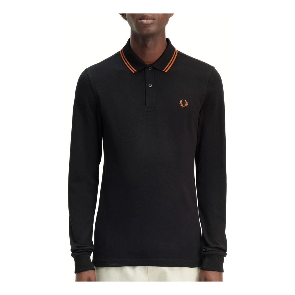 Fred Perry Lange mouwen heren polo shirt Black Heren