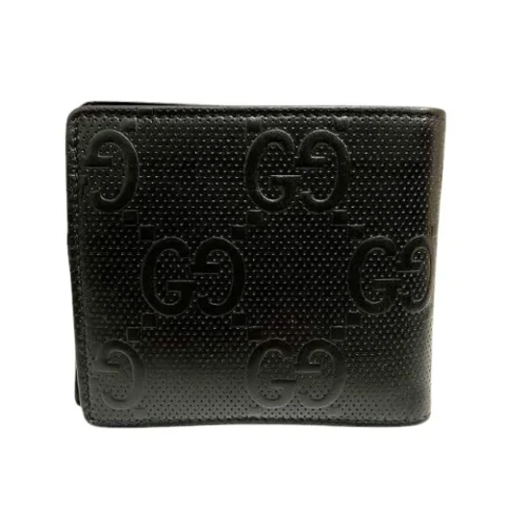 Gucci Vintage Pre-owned Leather wallets Black Heren