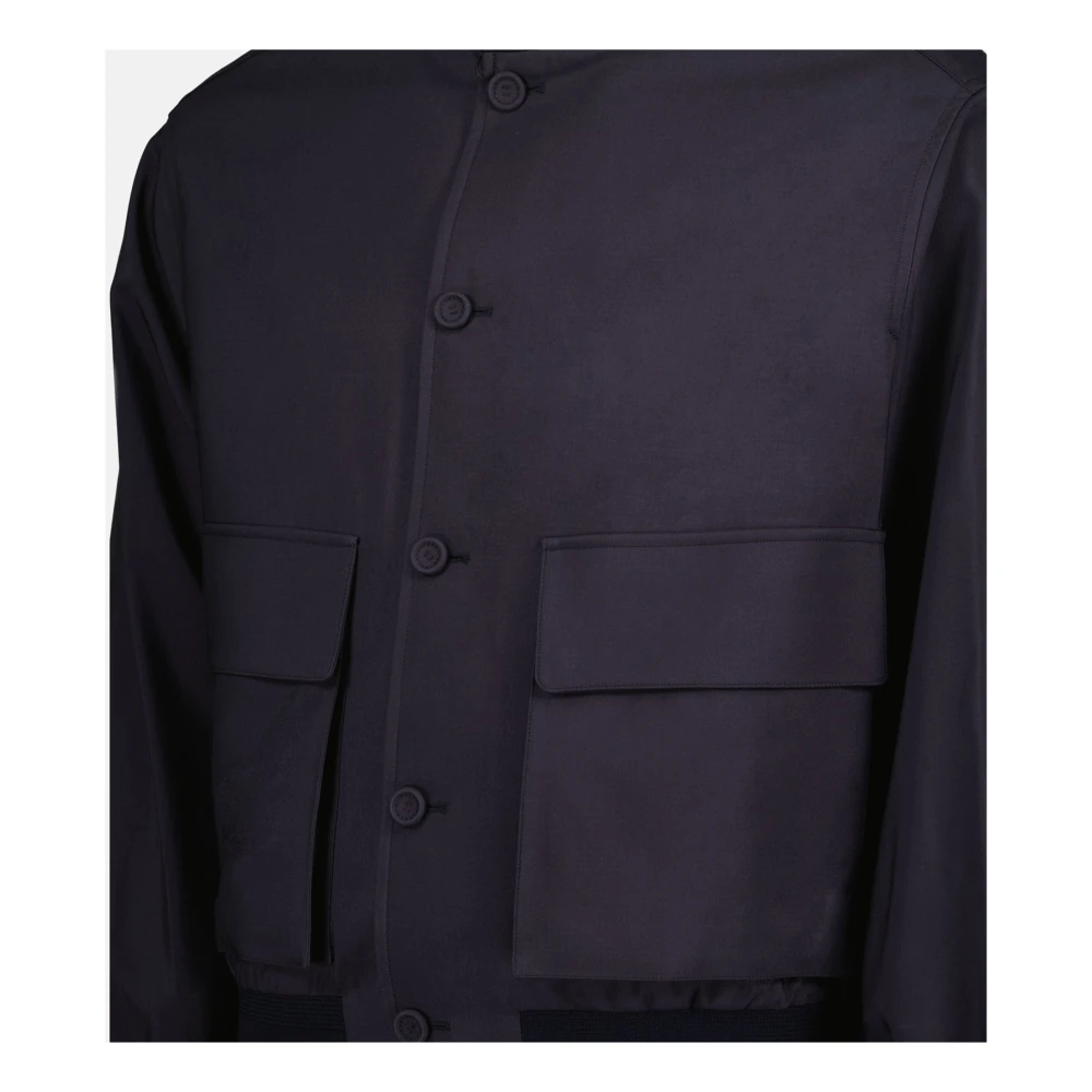 Dior Blauwe Iconische Harrington Jas Blue Heren