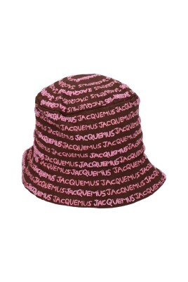chapeau-en-coton-marron-avec-details-perles