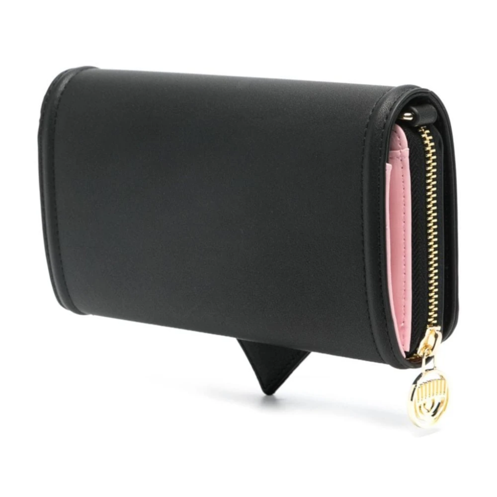 Chiara Ferragni Collection Stijlvolle Portemonnees voor Vrouwen Black Dames