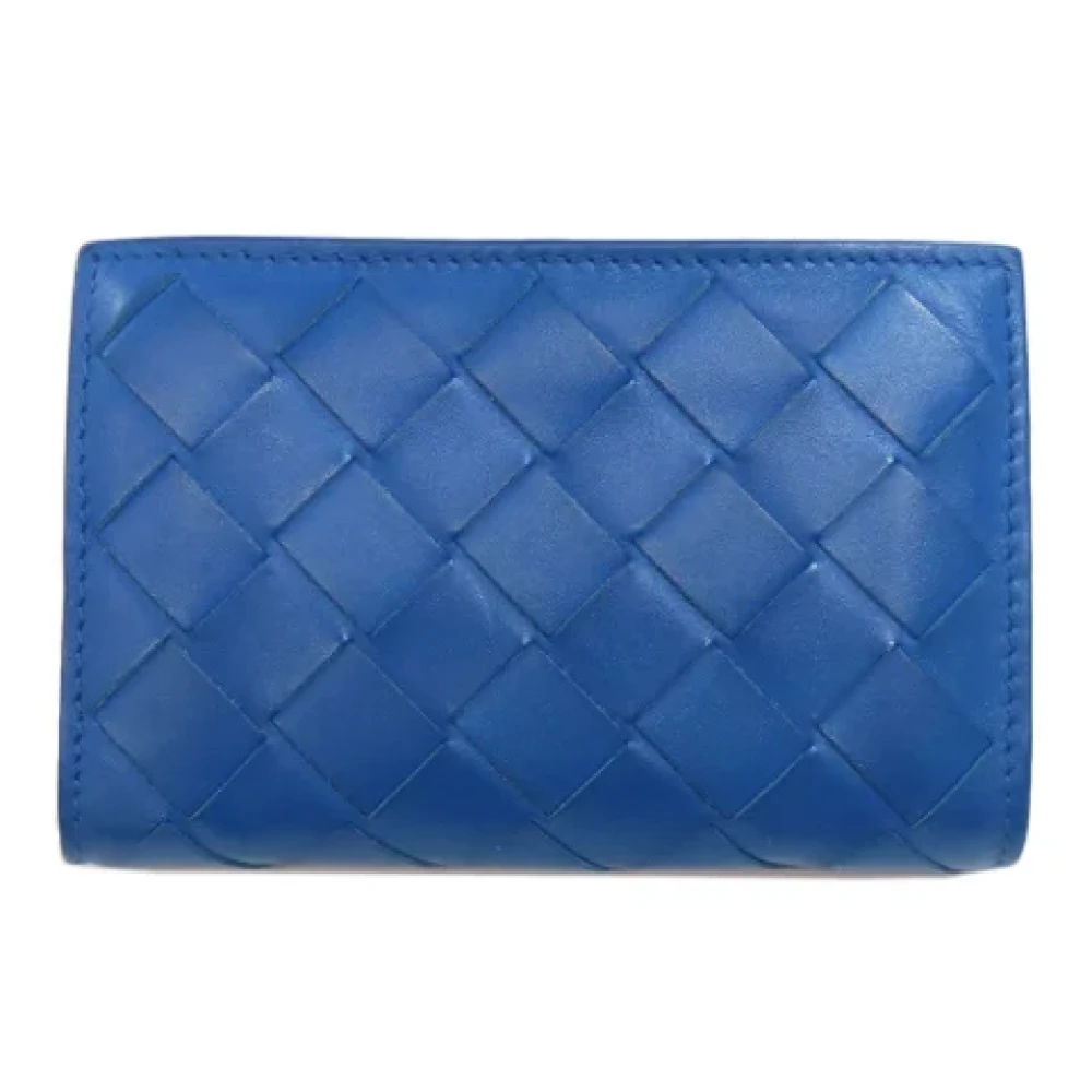 Bottega Veneta Vintage Pre-owned Leather wallets Blue Dames