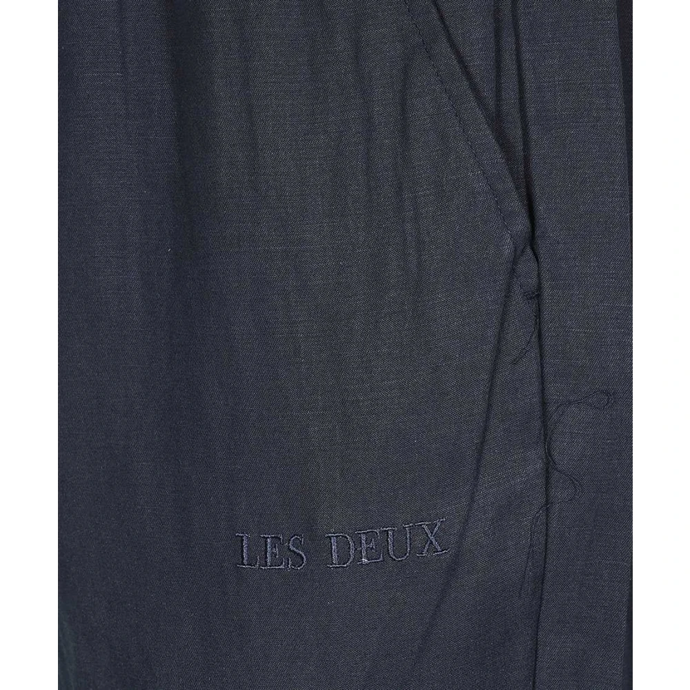 Les Deux Broek met elastische taille en achterzakken Blue Heren