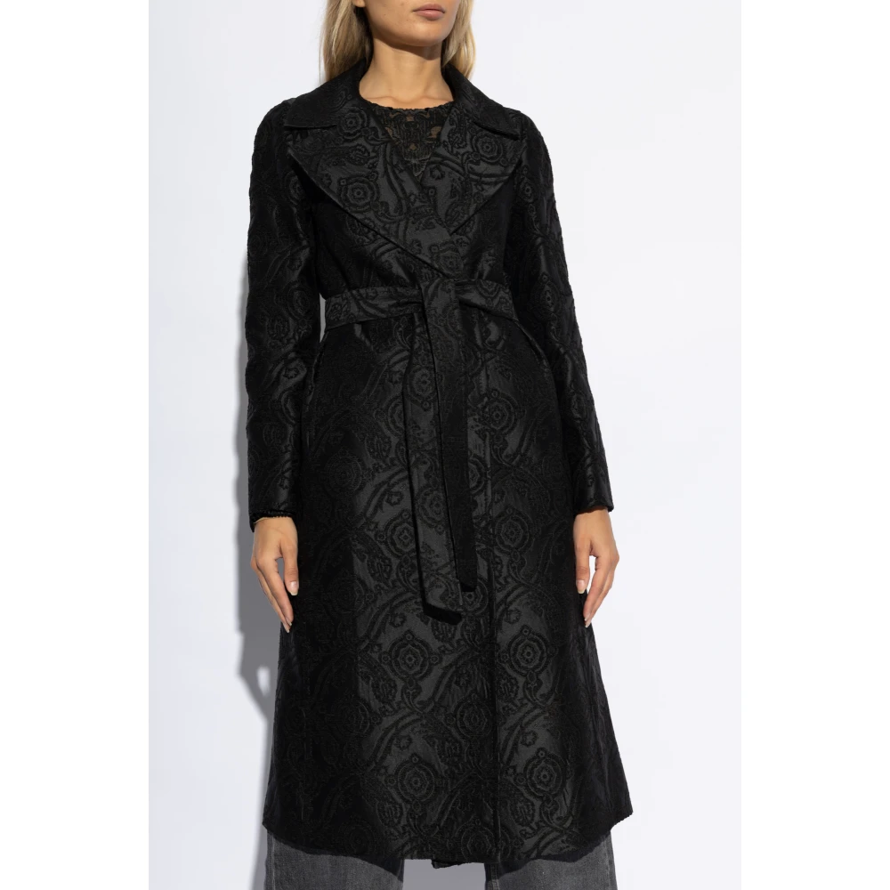 ETRO Gestreepte jas Black Dames