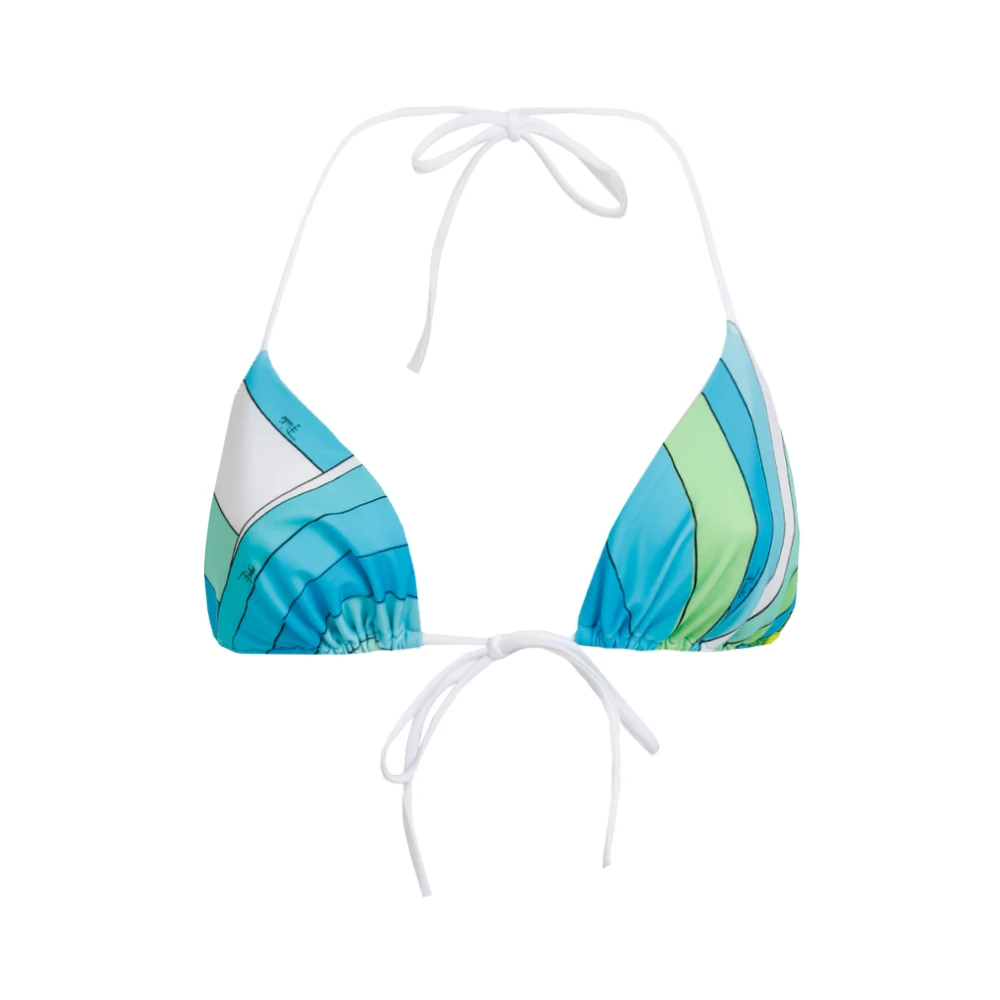 EMILIO PUCCI Blauwe Driehoek Bikini Zwemkleding Ss24 Multicolor Dames