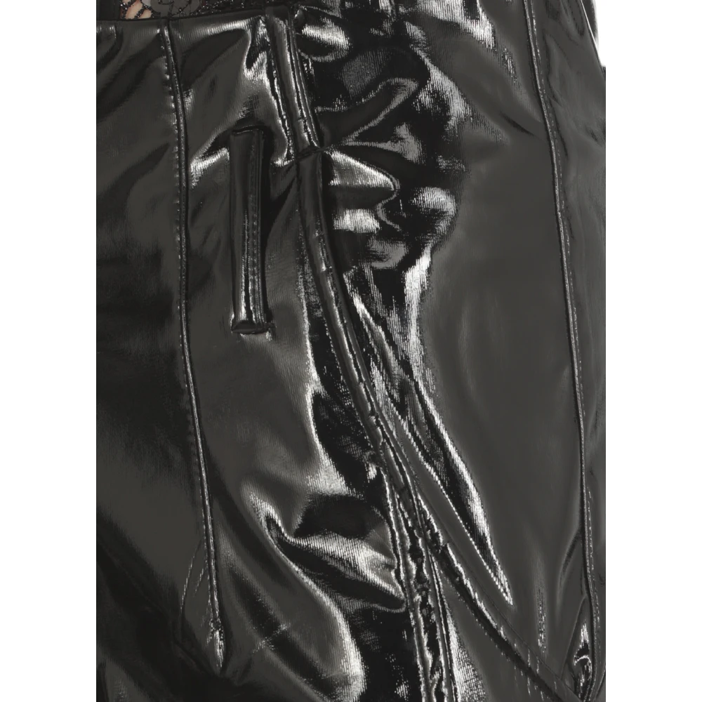 The New Arrivals Ilkyaz Ozel Leather Trousers Black Dames