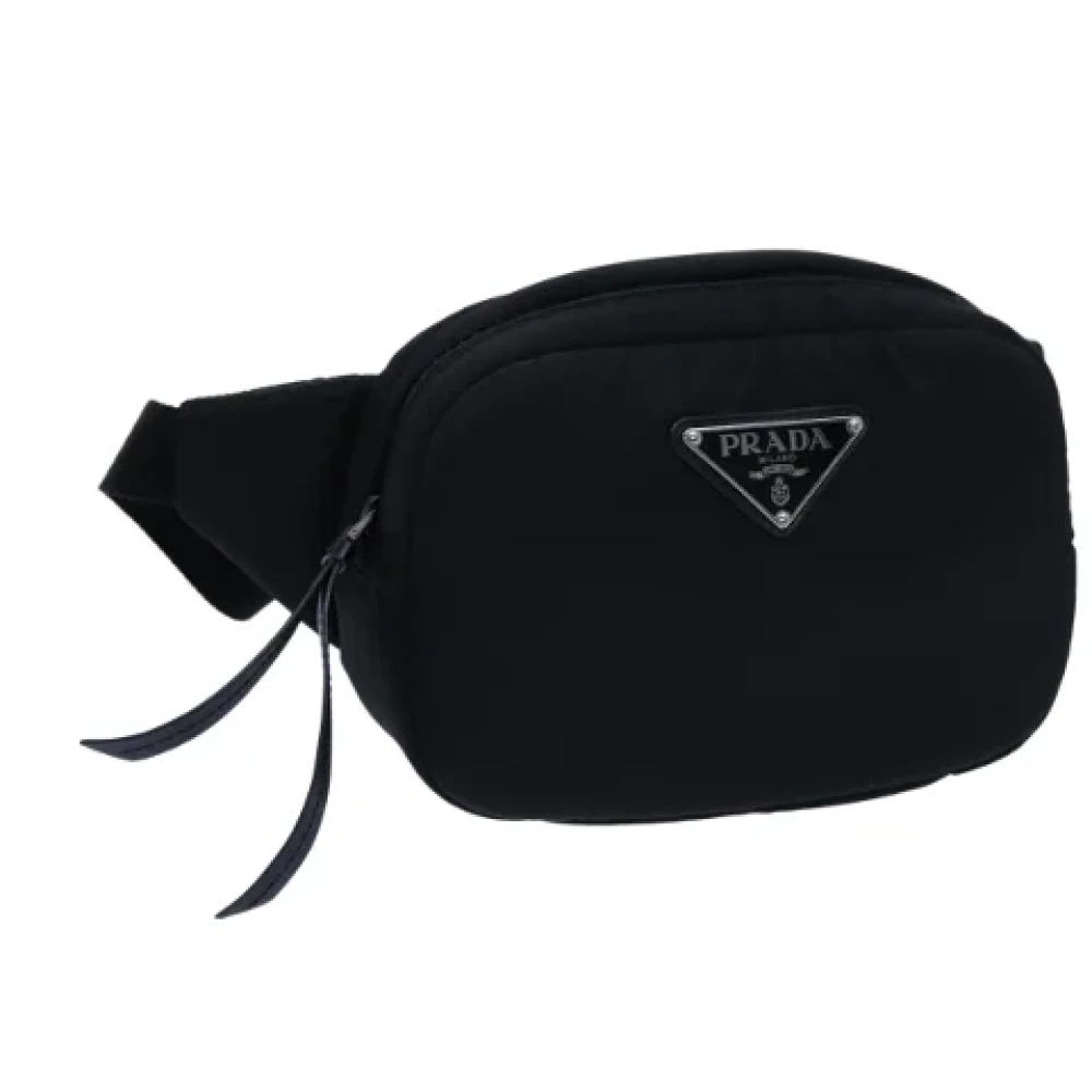Prada Vintage Pre-owned Nylon crossbody-bags Black Dames