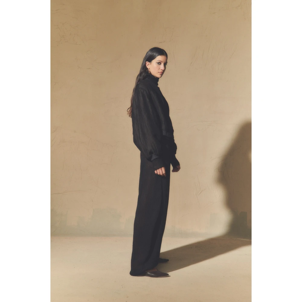 Cortana Maryam zwarte broek van zuivere wol Black Dames