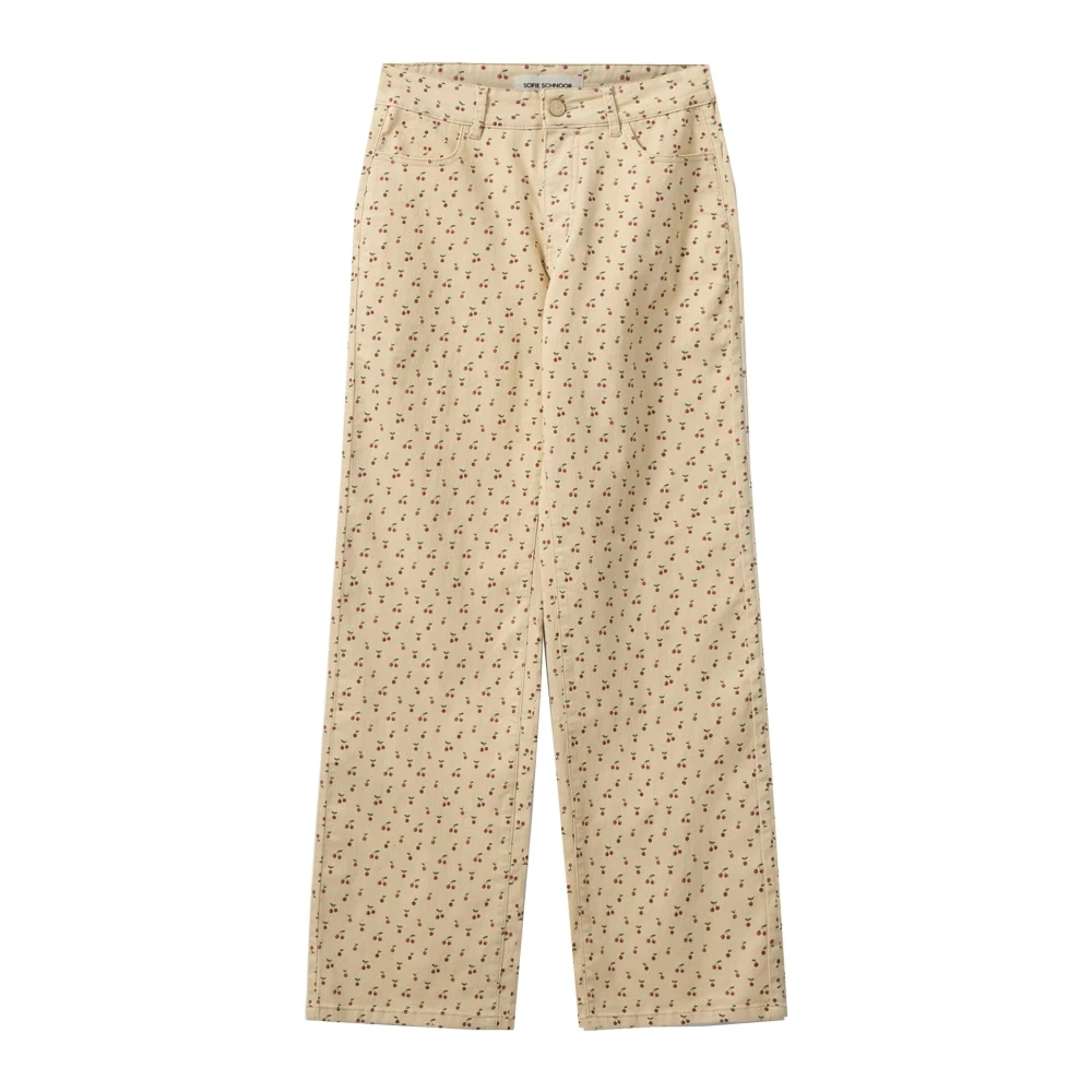 Sofie Schnoor Beige Straight Trousers, Female, S, Antique White Trousers Snos607