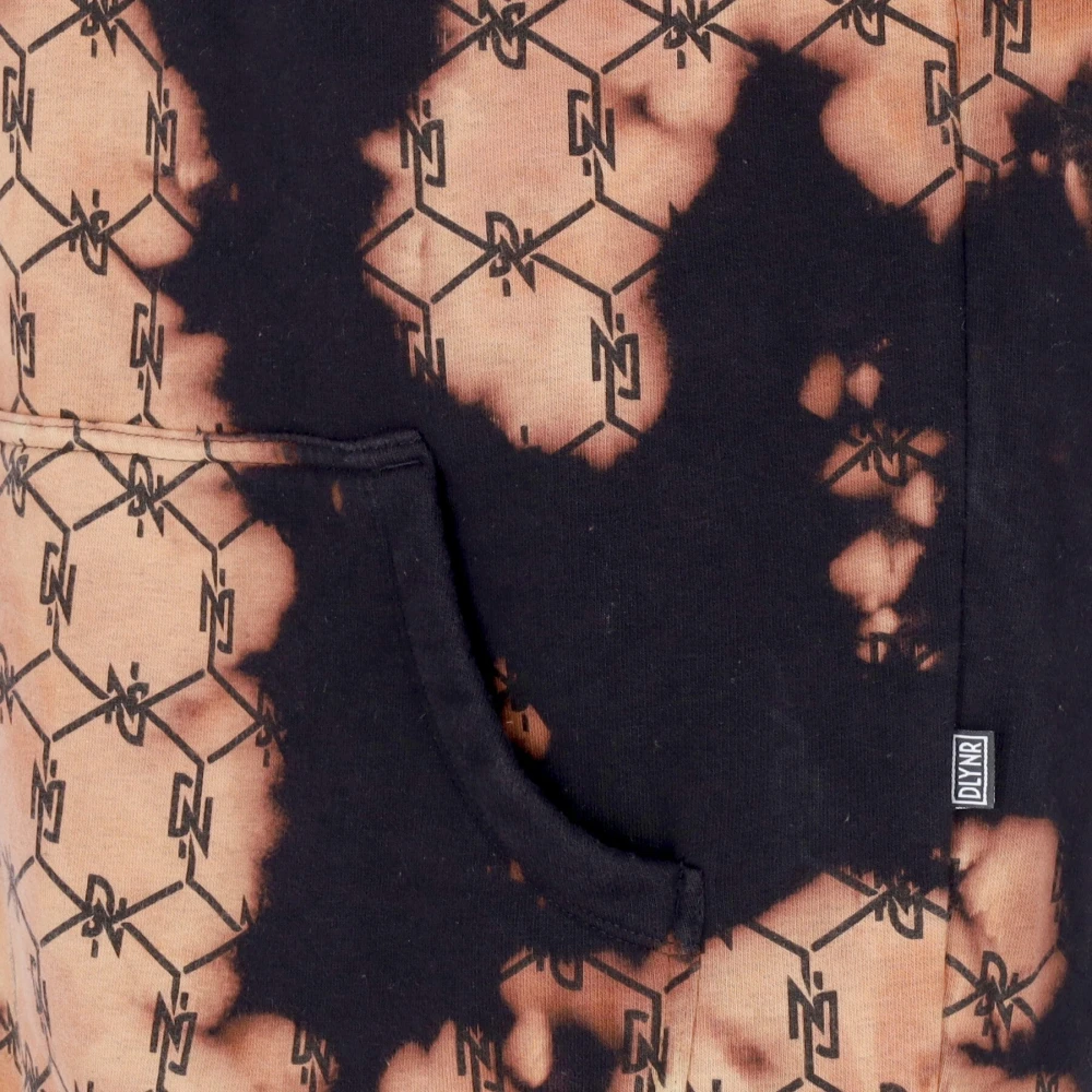Dolly Noire Zwarte Monogram Hoodie Lang Sweatshirt Multicolor Heren