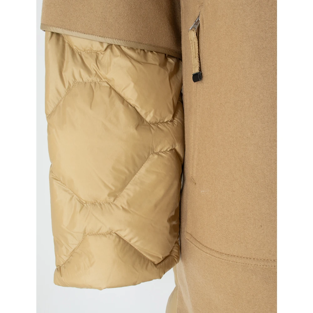 Parajumpers Gewatteerde wollen jas met quilt-details Brown Dames