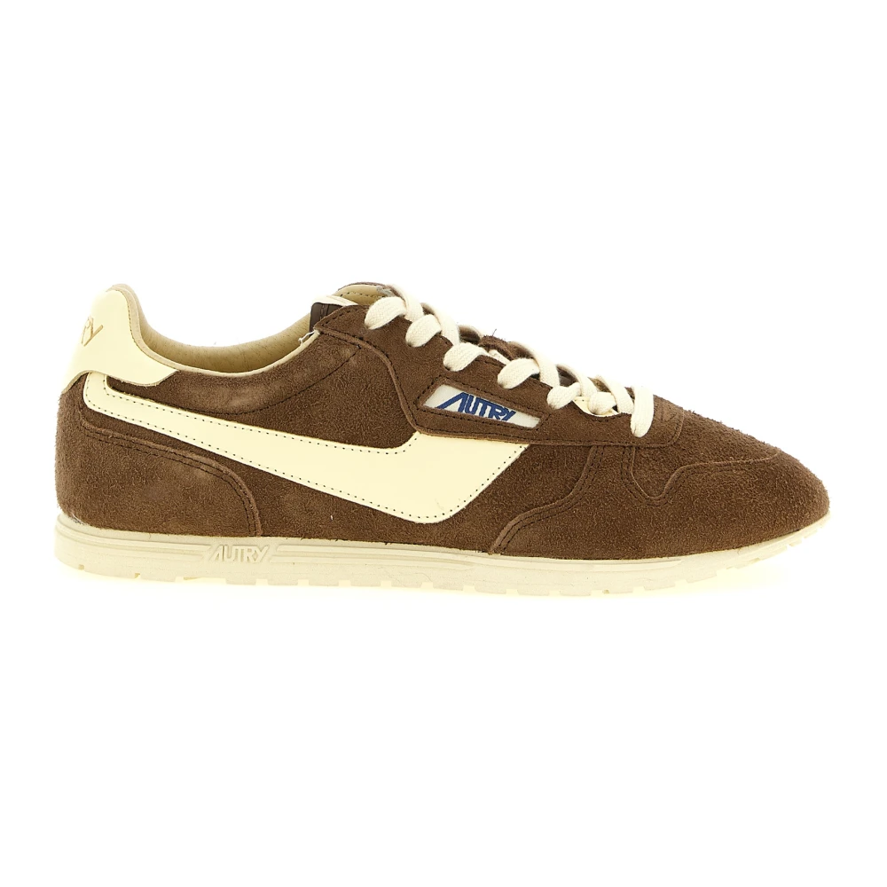 Autry Men's Brown Windspin Suede Trainers - Sneakers - 11 Uk - Shoes