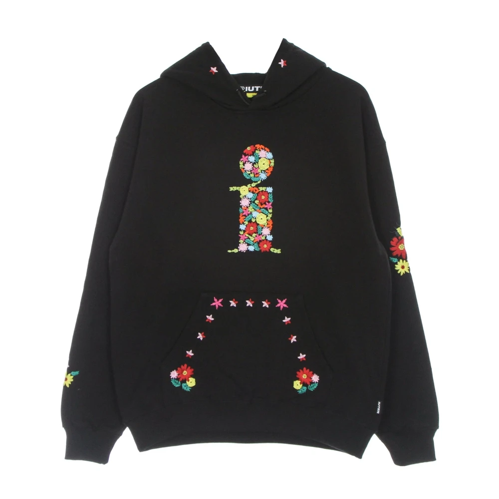 Iuter Men's Black Lightweight Hooded Sweatshirt Bouquet - Hoodies - Xl - Sweatshirts & Hoodies