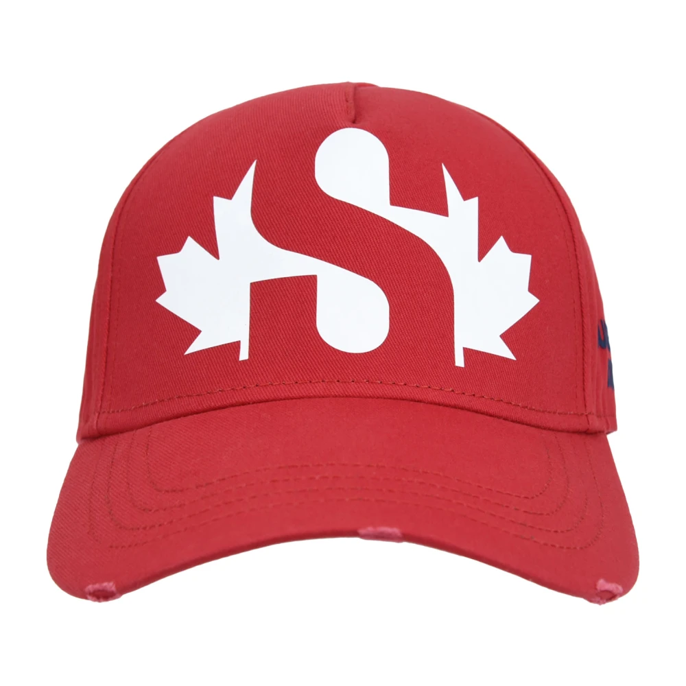 Dsquared2 Logo Baseball Cap met gesp Red Unisex
