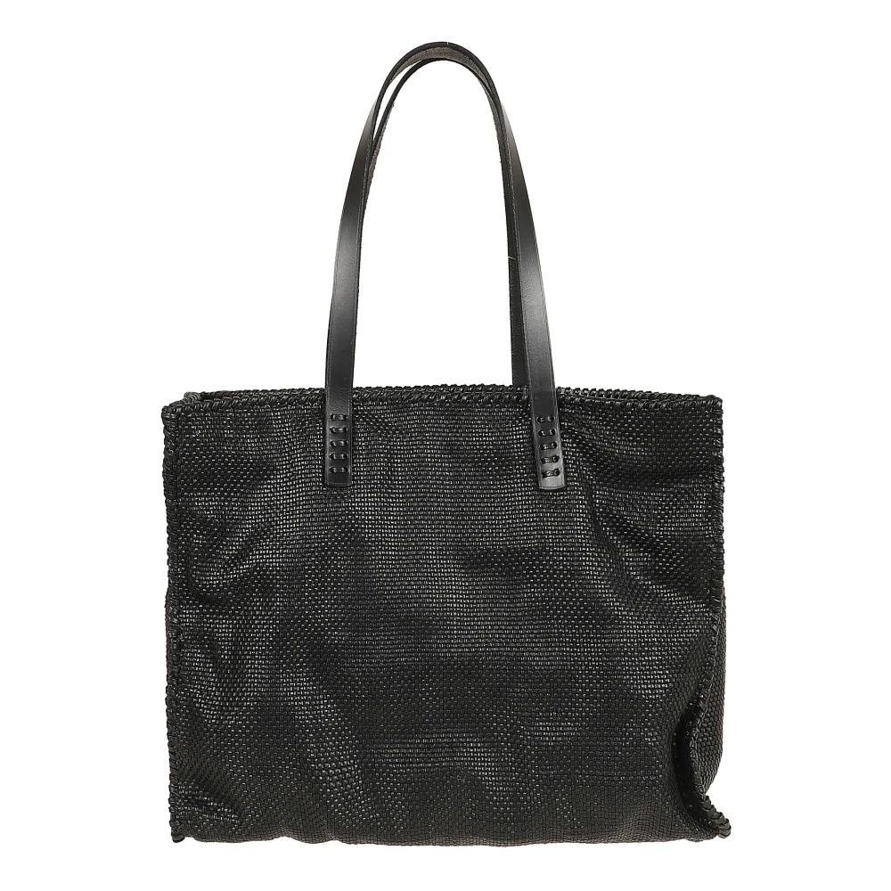 Dragon Diffusion Zwarte Leren Shopper Tas Black Dames