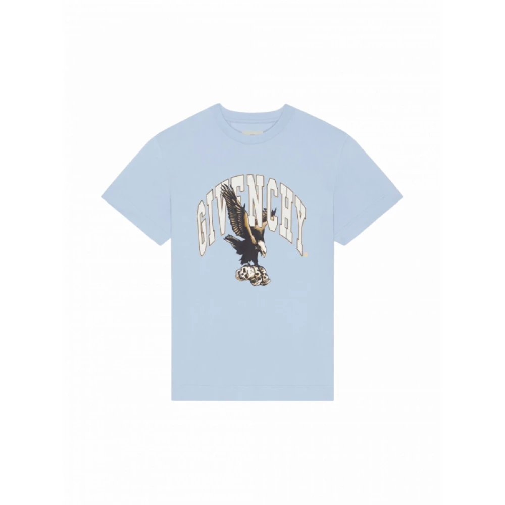 Givenchy Katoenen Slim Fit T-Shirt met Ronde Hals Blauw Heren