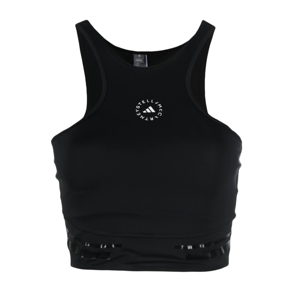 Adidas by stella mccartney Logo Sports Cropped Top Black Dames