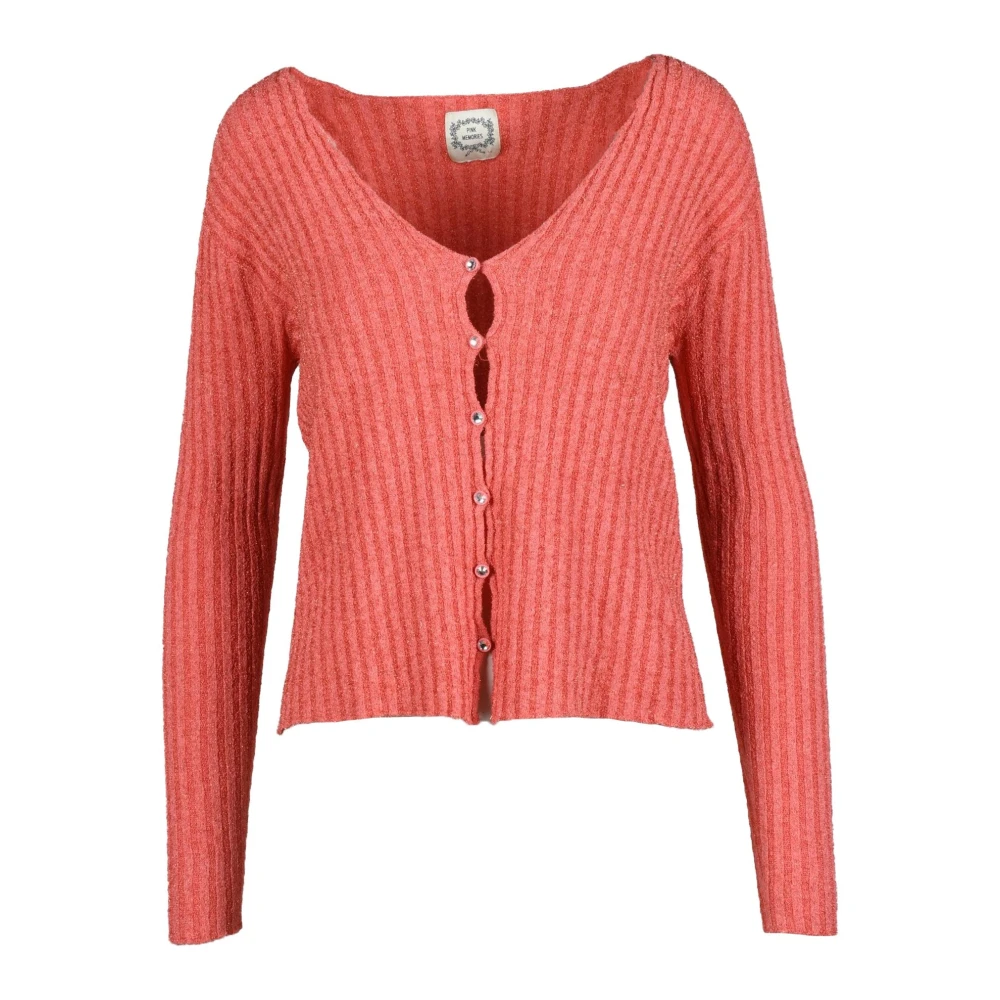 Pink Memories Linnen Katoenen Vest Pink Dames