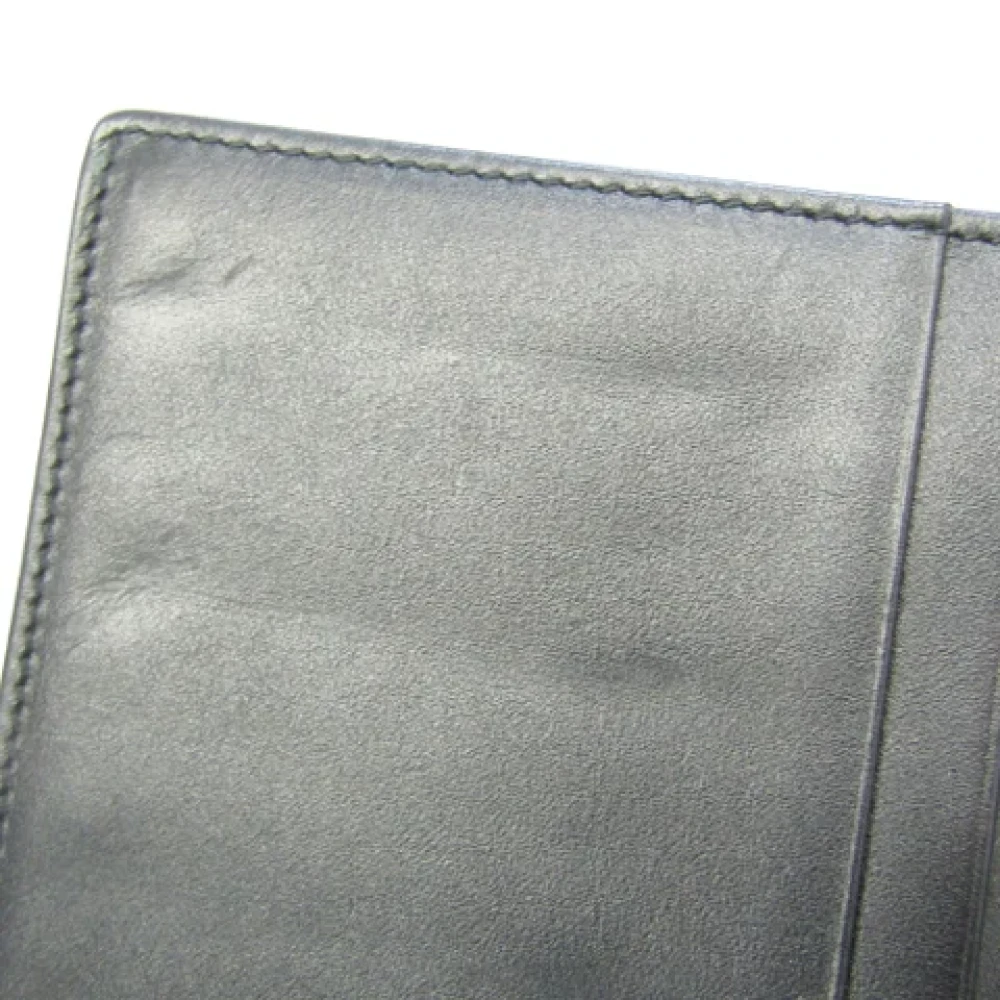 Bvlgari Vintage Pre-owned Leather wallets Gray Dames