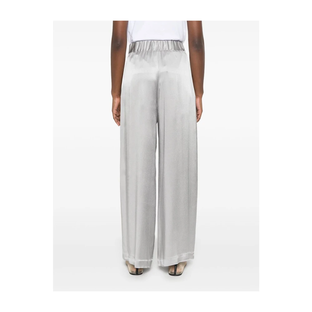 Semicouture Grijze Zijdeblend Stijlvolle Broek Gray Dames