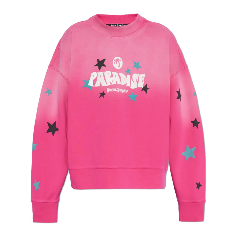 Palm Angels Gedrukte sweatshirt Pink Heren