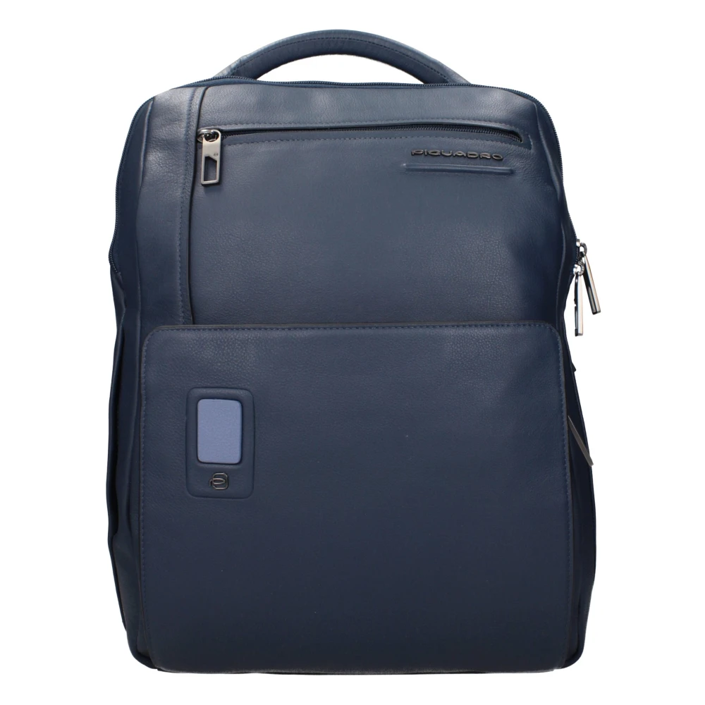 Piquadro Blue Leather Backpack - Image 2