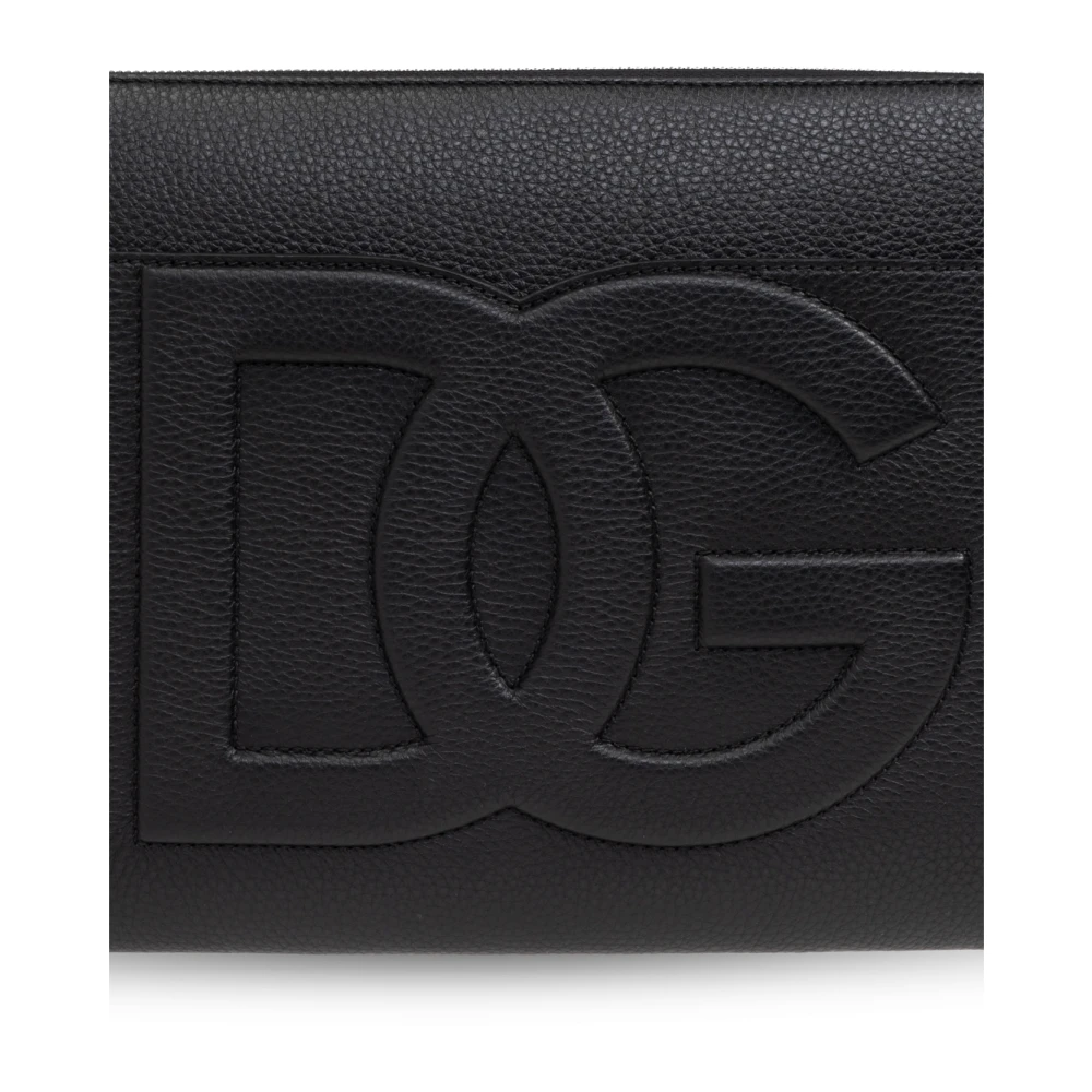 Dolce & Gabbana Aktetas met logo Black Heren