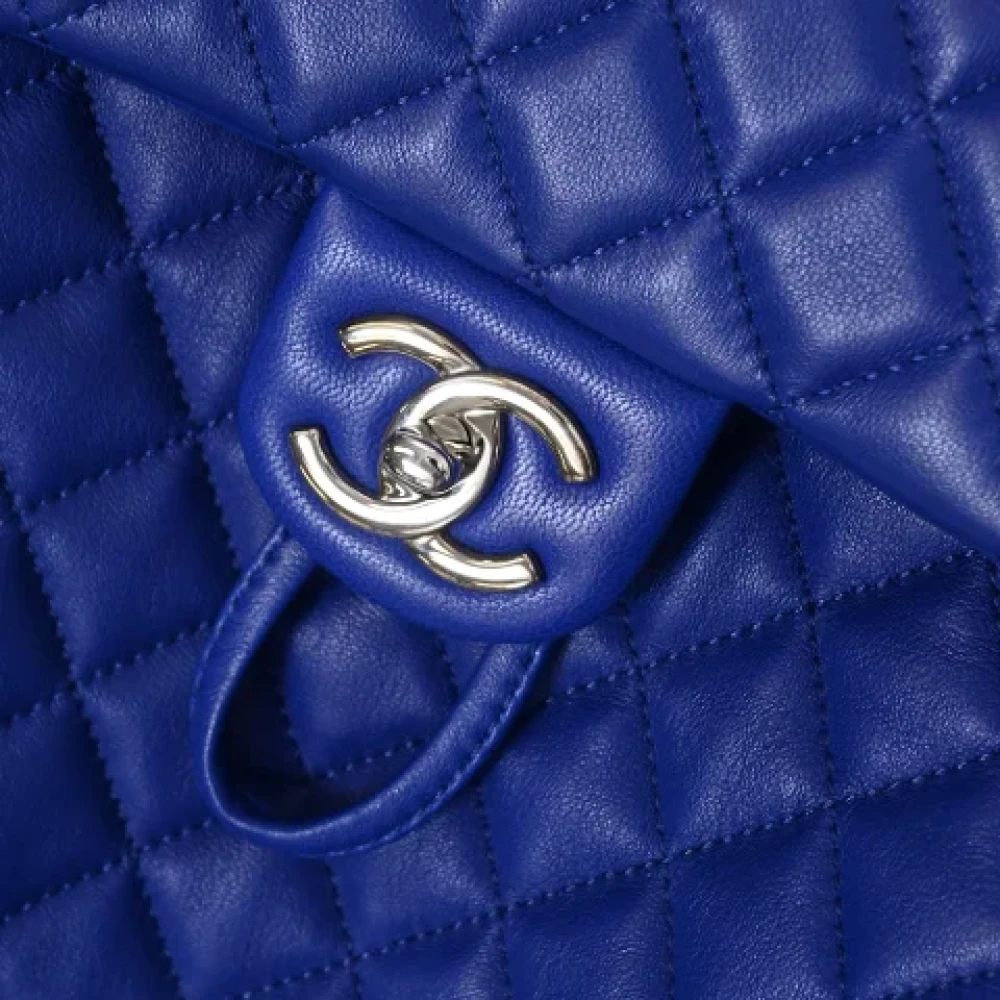 Chanel Vintage Pre-owned Leather chanel-bags Blue Dames