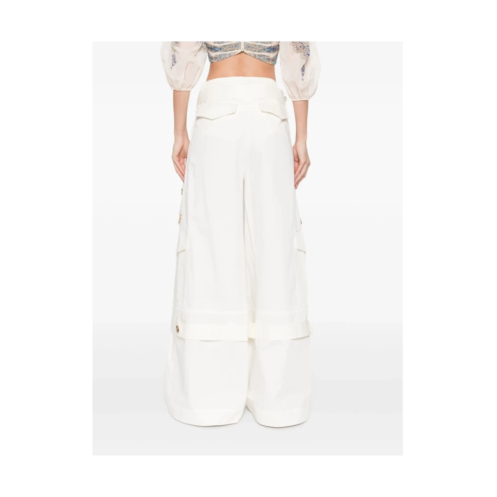 Zimmermann Witte Broek met Riem en Zakken White Dames