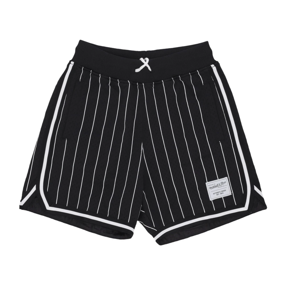 Mitchell & Ness Gestreepte Basketbal Game Day Shorts Black Heren