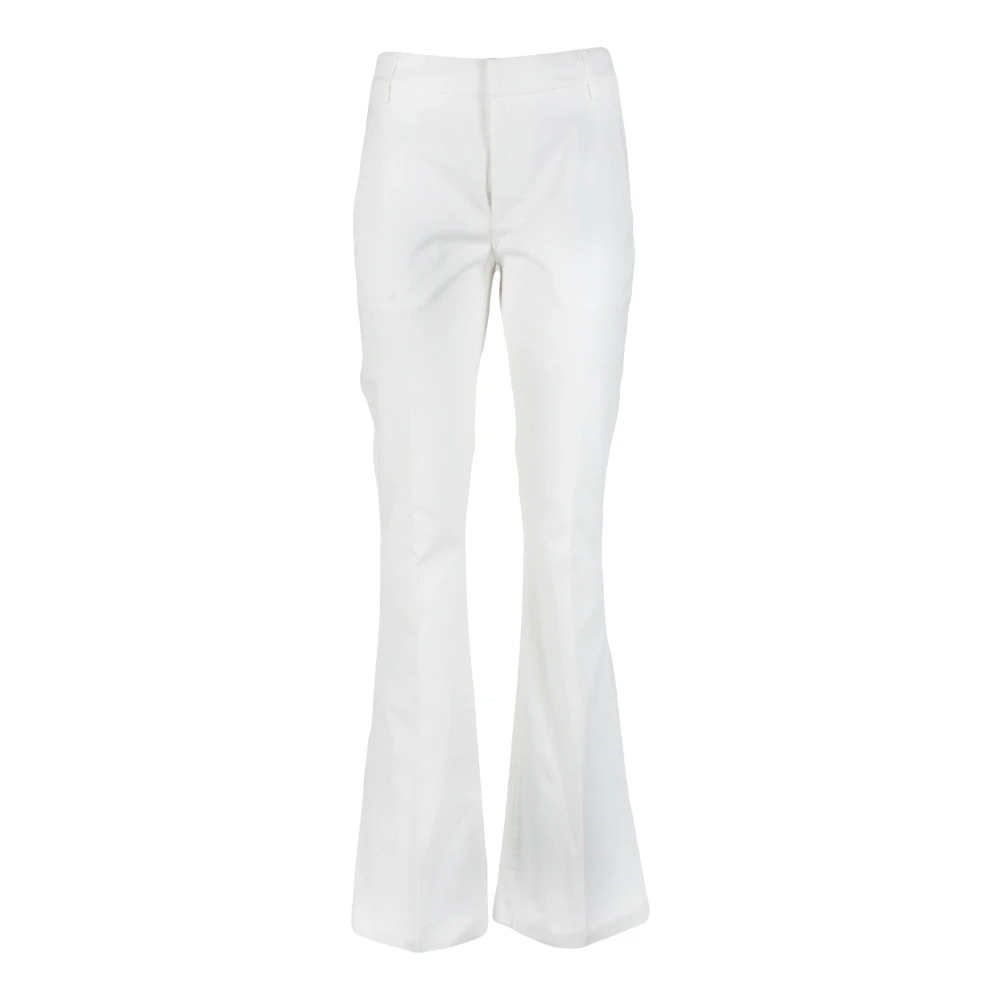 Dondup Katoen Elastaan Broek White Dames