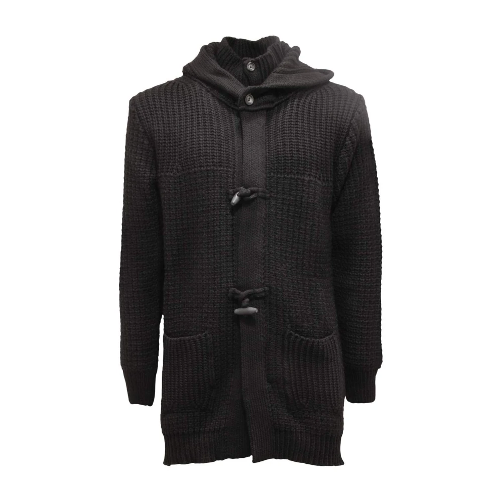 Imperial Men's Black Cardigans, S, Wool Blend Cardigan Jacket Jumper