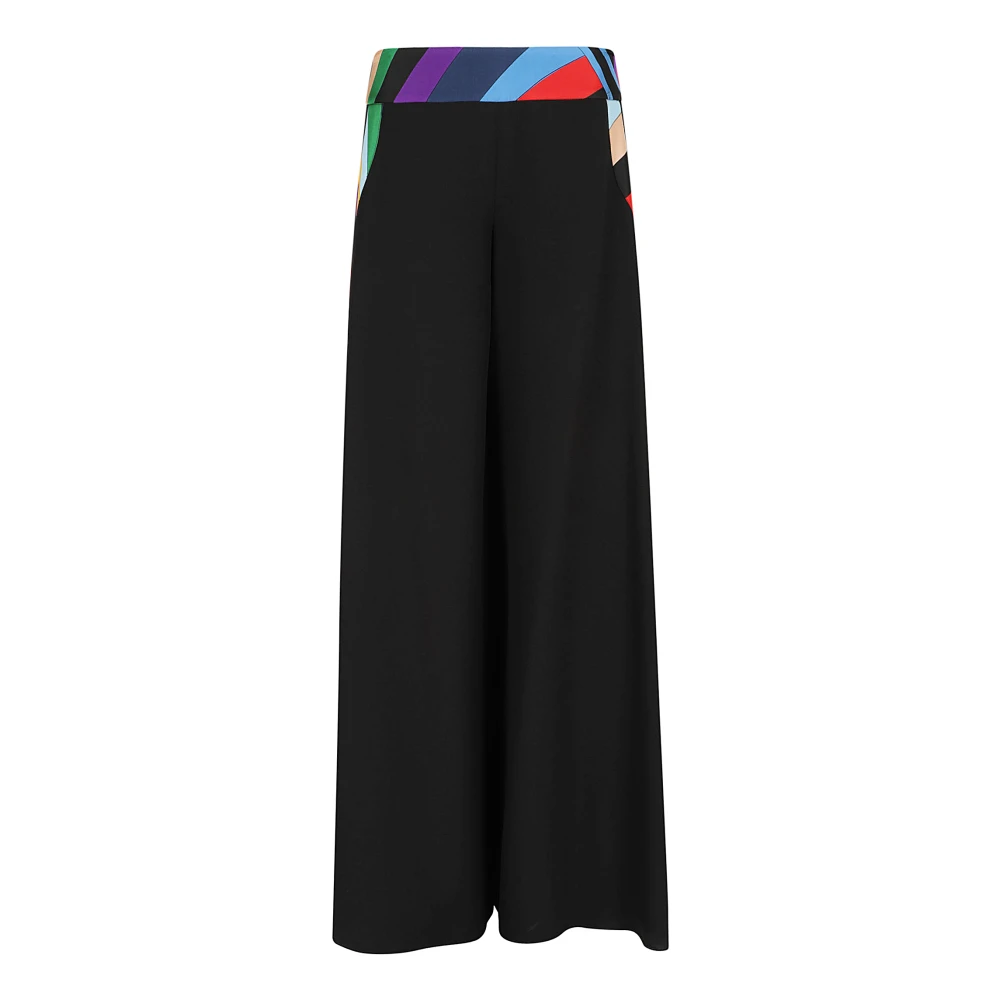 EMILIO PUCCI Multicolor Broek Elegante Stijl Black Dames