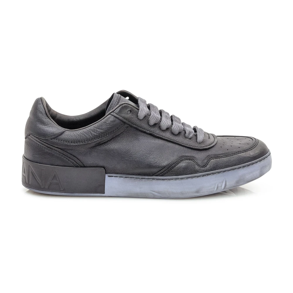 Dolce & Gabbana Portofino Calfskin Sneakers Heren Schoenen Zwart
