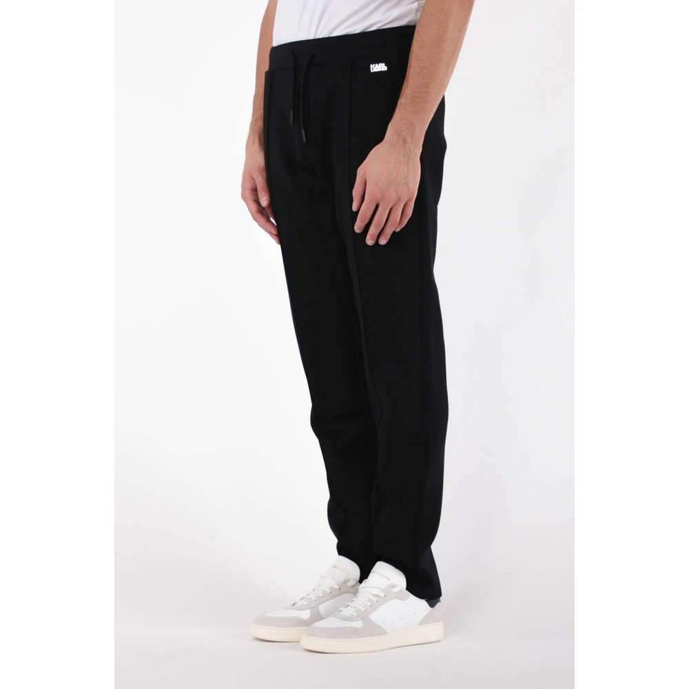 Karl Lagerfeld Sweatpants met trekkoord in de taille Black Heren
