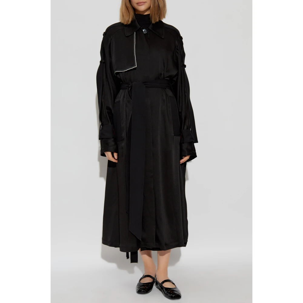 Victoria Beckham Satijnen jas Black Dames