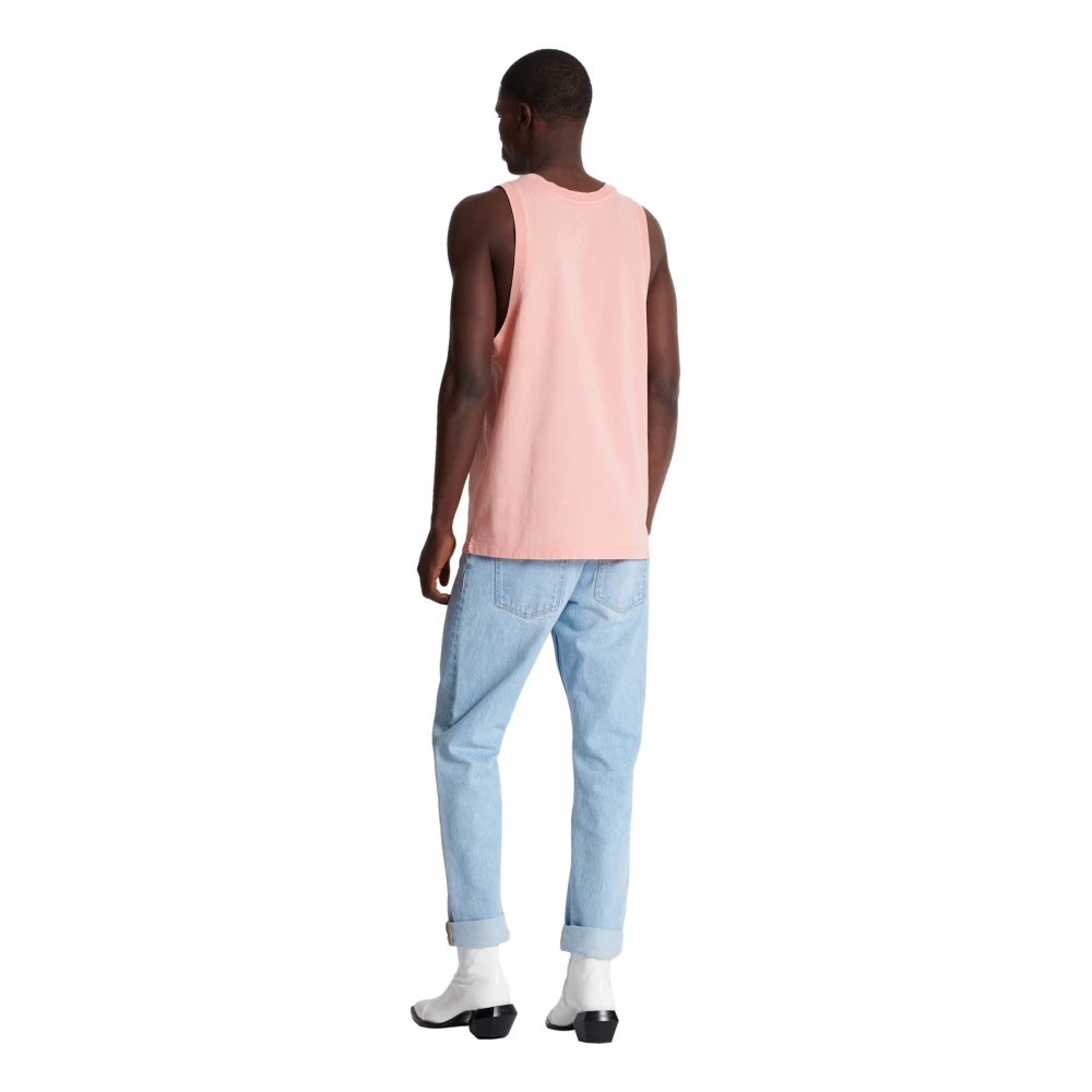 Balmain Tanktop met Vintage Bamain borduurwerk Pink Heren
