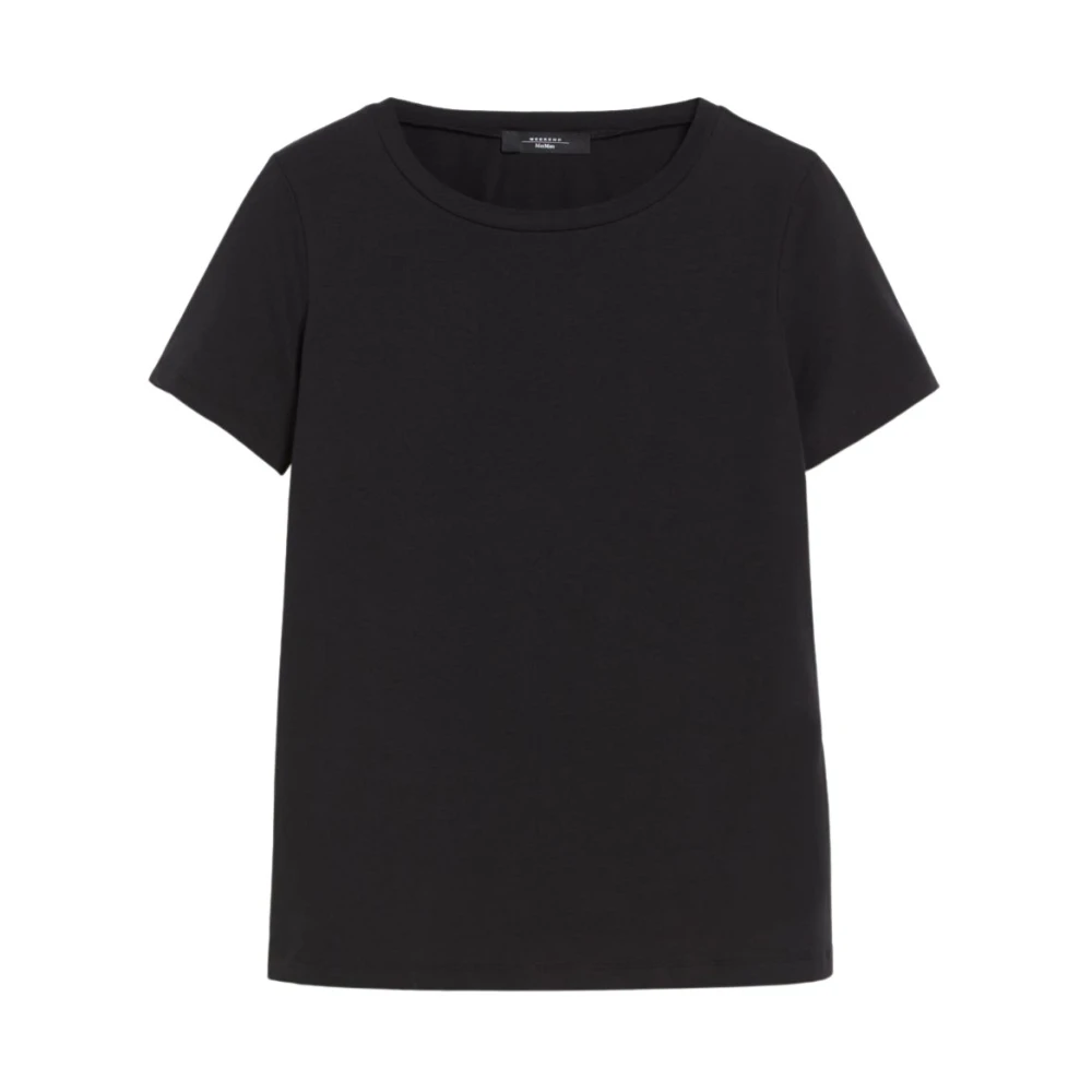 Max Mara Weekend Basis Katoenen T-Shirt Black Dames