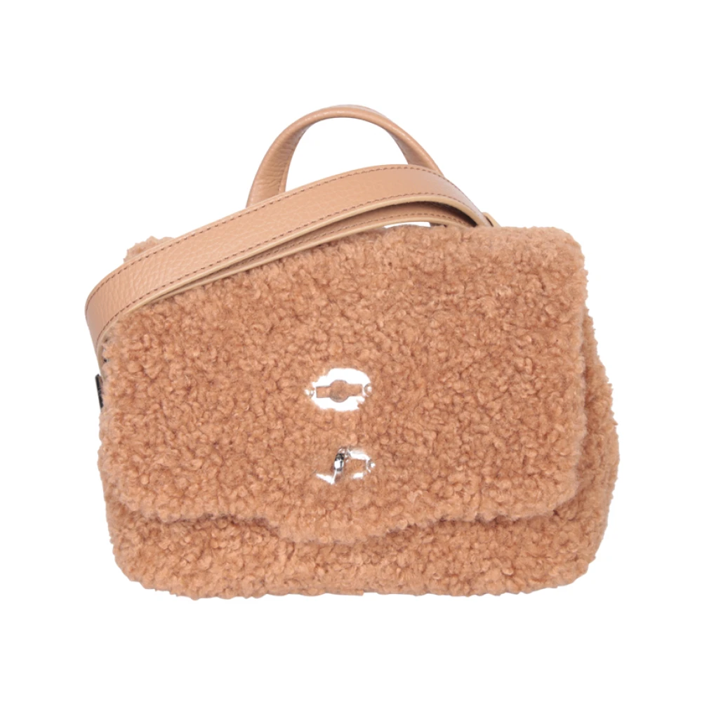 Zanellato Zachte pluche-achtige stoffen stijlvolle tas Brown Dames