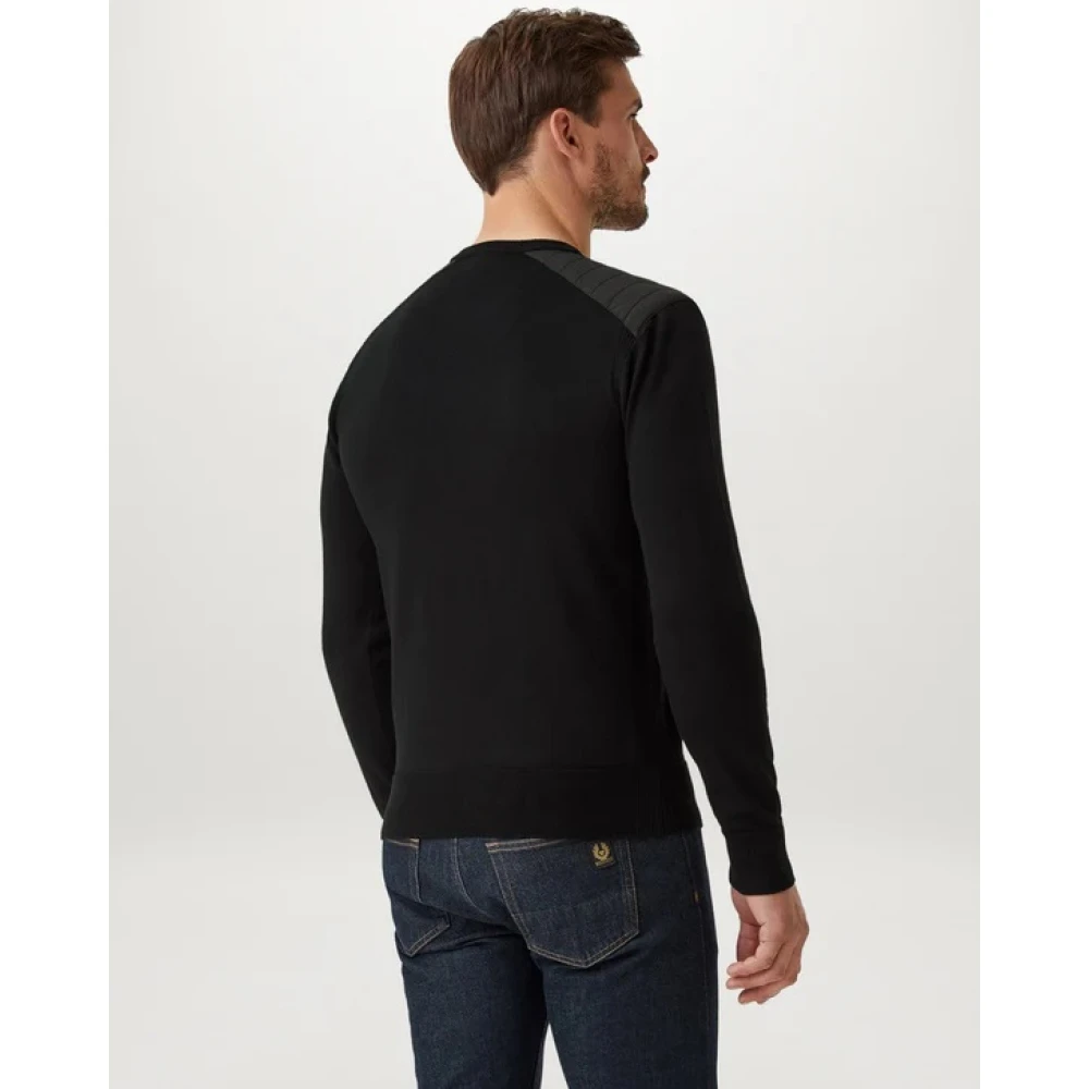 Belstaff Kerrigan Crew Neck Jumper van Merinowol Black Heren
