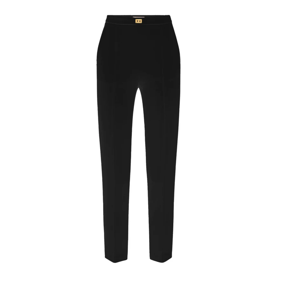 Elisabetta Franchi Zwarte Broek voor Vrouwen Black Dames