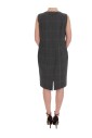 gray-checkered-cotton-blazer-dress-set-suit